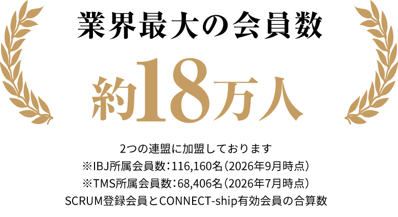 業界最大の会員数